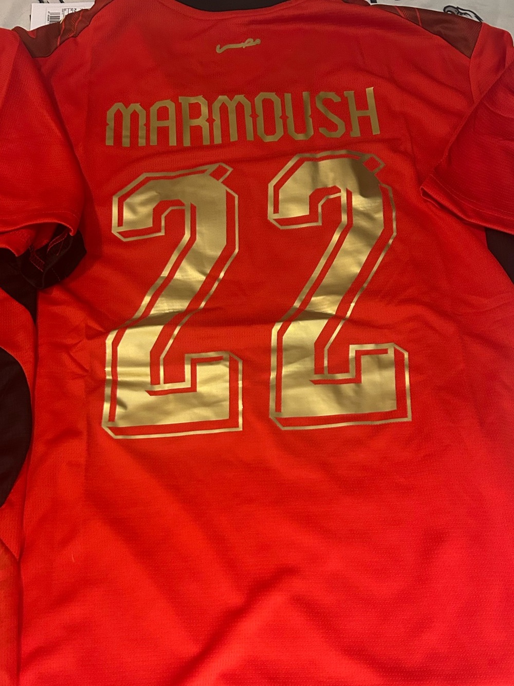 Puma EGYPT National Team OMAR MARMOUSH Men's JERSEY Red M,L,XL,2X New with tags - Picture 3 of 7